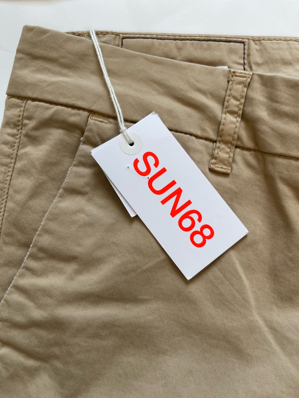 Sun 68 Slim Khaki Chinos in Beige. Size: 27 - Picture 5 of 9